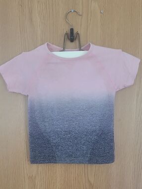 Kids Gradient Pink to Gray Performance Tee